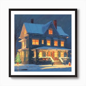 Christmas House 21 Art Print