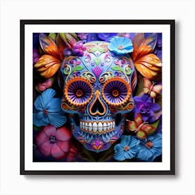 Day Of The Dead Skull 1 Art Print