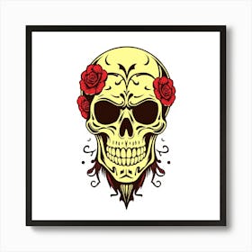 Day Of The Dead Skull 1 Art Print