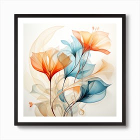 Abstract Floral Painting 10 Art Print