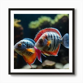 Fishes In An Aquarium Art Print