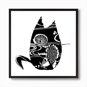 Catfish Square Art Print