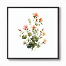 Flowers of Indian cress 2 Art Print