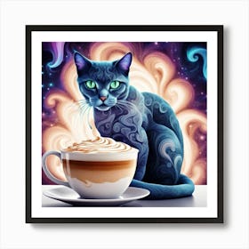 Cosmic Catfeine 14 Art Print