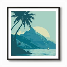 A Tahiti In French Polynesia Minimal Illustratio 1720357241 4 Art Print