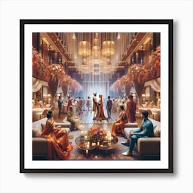 Wedding Reception In Hotel Art Print