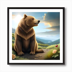 Bear In The Forest Art Print