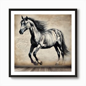 Horse Painting Art Print