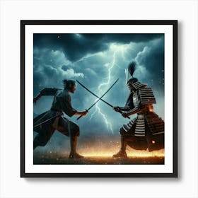 Samurai Battle Art Print