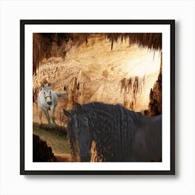 Horse In Cave 1 Art Print