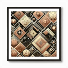 Abstract Geometric Pattern 2 Art Print