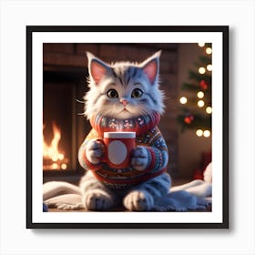 Christmas Cat 1 Poster