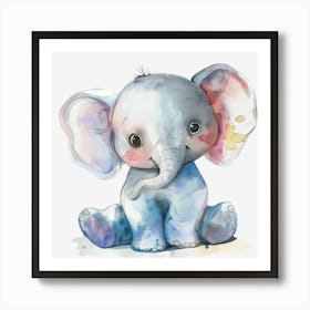 Watercolor Elephant Art Print