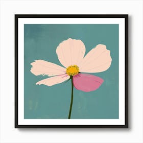 Cosmos 1 Square Flower Illustration Art Print