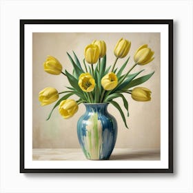 Green Tulips Hallway Art Print (4) Art Print