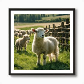 Sheep In A Field 5 Art Print