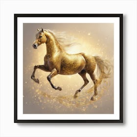 275553 Horse Written In Golden Arabic Calligraphy Xl 1024 V1 0 Art Print