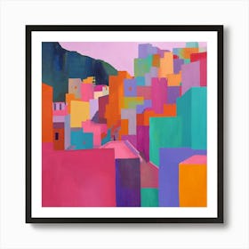 Abstract Travel Collection La Paz Bolivia 4 Art Print