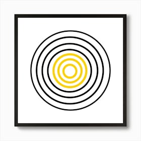 Circle Of Yellow And Black Art Print