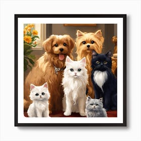 Family Pets Art Print