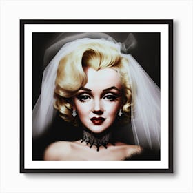 Marilyn Monroe As The Haunting Bride Art Print