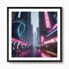 Futuristic Cityscape 183 Art Print