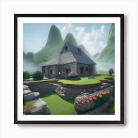 House In The Mountains Art Print