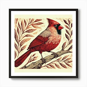 Cardinal Bird Art Print