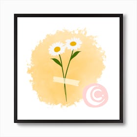 Daisy (Water Flower) Art Print
