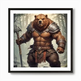 Bear Berserker Warrior Poster