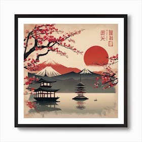 Japanese Landscape 1 Art Print