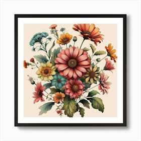 Bouquet Of Flowers 2 Art Print