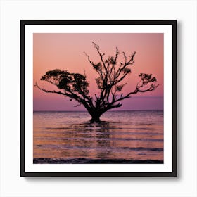 Tree in the Ocean Art Print