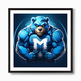 M Bear Art Print