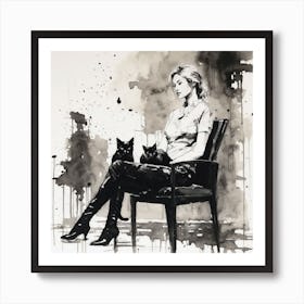 Black Cat Art Print