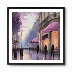 Paris At Dusk.2 Art Print