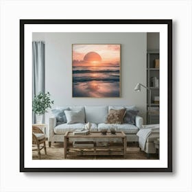 Sunset At The Beach Art Print