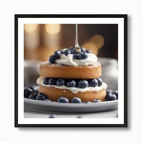 Blueberry Cake Art Print