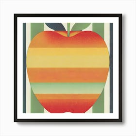 Apple On A Stripe Affiche