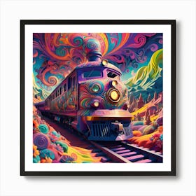 Psychedelic Express 4 Art Print