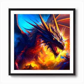 The Space Dragon Art Print