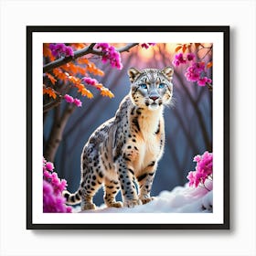 Snow Leopard Art Print