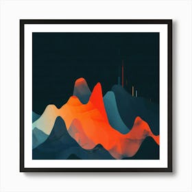 Abstract Wave Pattern 10 Art Print