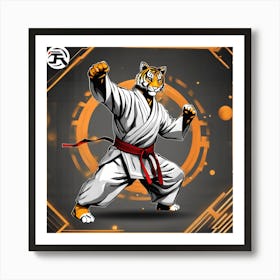 Tiger Karate Fighting Art Print