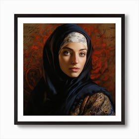 Portrait of a woman 1 Art Print