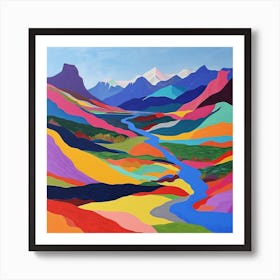 Colourful Abstract Tierra Del Fuego National Park Patagonia 3 Art Print