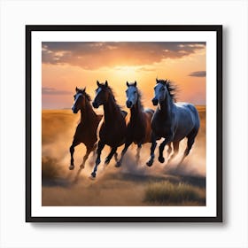 Wild and Free: The Spirit of the Horses Art Print