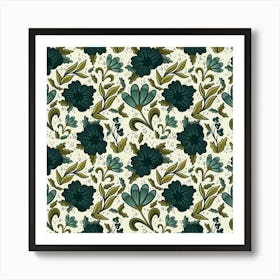 Gothic Floral Print Art Print