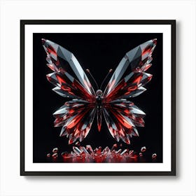 Butterfly With Diamonds 1 Art Print