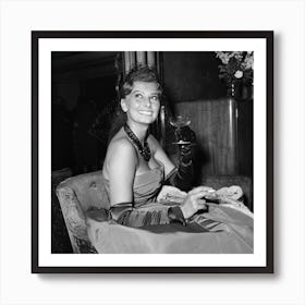 Sophia Loren At The Variety Club Charity Premiere Of “The Key” In The Odeon Art Print